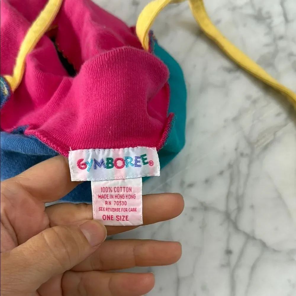 Vintage Rainbow GYMBOREE Colorblock SUMMER HAT OS